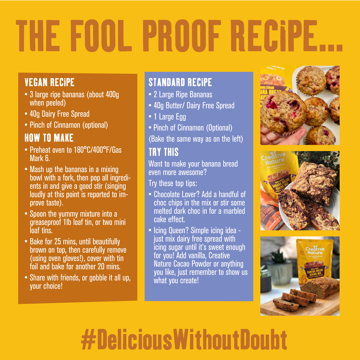 Organic Wholegrain Banana Bread Baking Mix