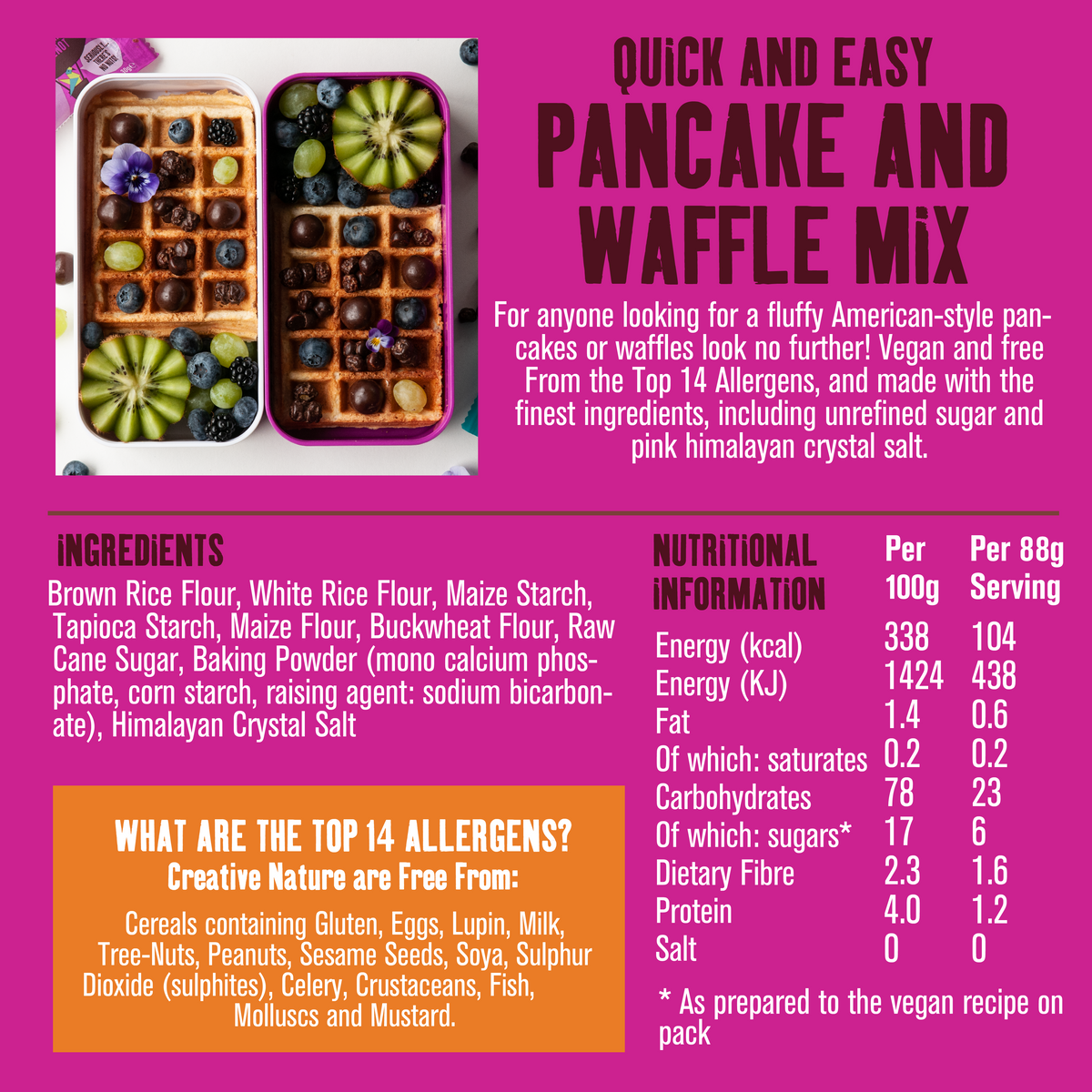 Quick and Easy Pancake and Waffle Baking Mix